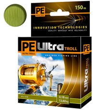 Плетеный шнур PE Ultra Troll Olive 150м 0,20мм