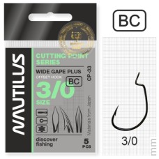 Крючки NAUTILUS Offset Cutting Point Series Plus №5/0 CP-33BC