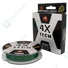 Плетеный шнур 4X TECH 100м 0,40мм