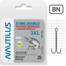 Крючок Nautilus Sting Double 3XL №1/0 1201