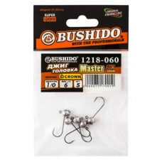Джиг-головка BUSHIDO 6гр крючек №2/0 (шар)