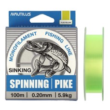 Леска Nautilus Spinning Pike 100м 0,30мм Fluo Yellow