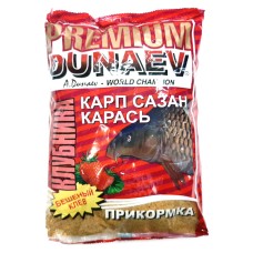 Прикормка Dunaev Premium Карп-Сазан Клубника 1кг