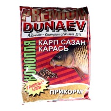 Прикормка Dunaev Premium Карп-Сазан Конопля 1кг